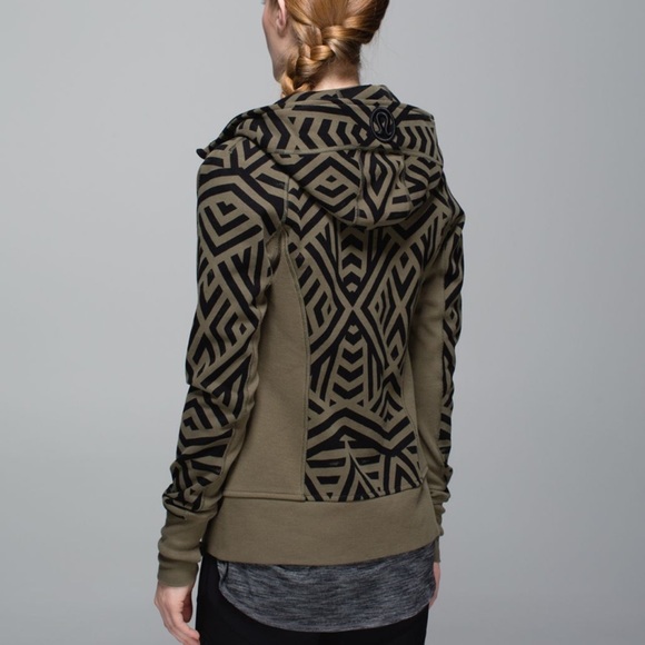 Lululemon Athletica Scuba Hoodie II Khaki Green Size 6 - Picture 2 of 7